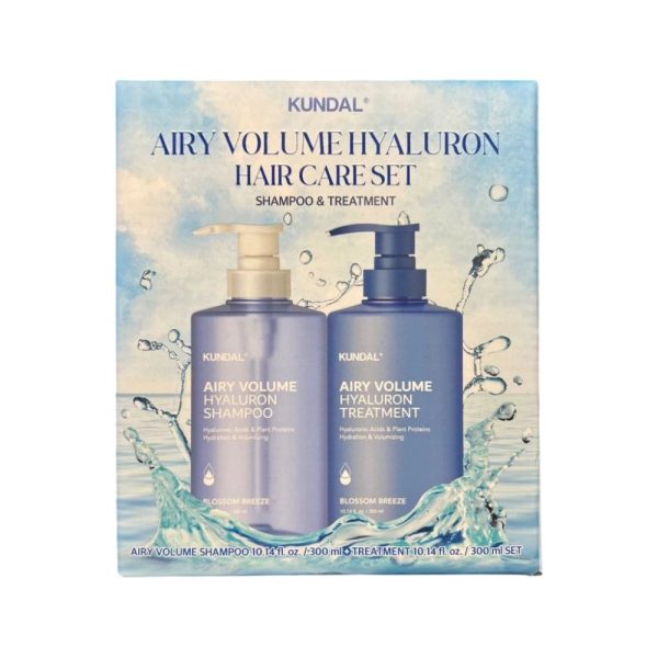 Kundal Airy Volume Hyaluron Hair Care Shampoo & Treatment Special Set (300ml)
